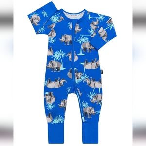 Bonds Wondersuit Sleep and Play Pajamas Radical Rhinos 3-6months